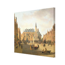 Der Marktplatz mit dem Raadhuis Leinwand Druck