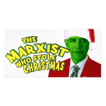 Der Marxist, der Weihnachten stahl Foto Karten Vorlage