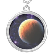 Der orange Planet Amulett