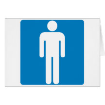 Der Restroom-Landstraßen-Zeichen der Männer Karte