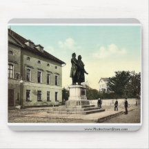 Der Schiller und das Goethe Monument, Weimar, Thur Mauspad