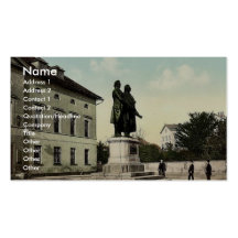 Der Schiller und das Goethe Monument, Weimar, Thur Visitenkartenvorlage