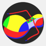 Der Schuh des Clowns Runder Sticker