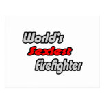 Der sexyste Feuerwehrmann der Welt Postkarte