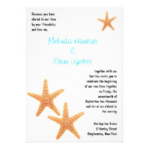 Der Starfish-Empfang laden ein Individuelle Einladungen