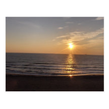 Der Strand am Sonnenuntergang Postkarte