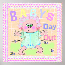 Der Tag des Babys heraus drucken auf Leinwand Poster