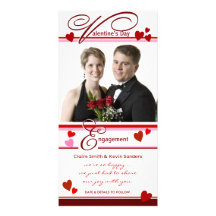 Der Tag des Valentines - Verlobungs-Mitteilung Photo Grußkarte