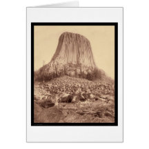 Der Turm des Teufels von der Westseite WY 1890 Karte