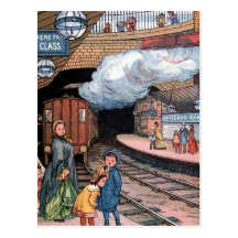 "Der Untergrund, Vintage Illustration Londons" Postkarte