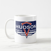 Der Vintage Hudson zerteilt Zeichen Haferl