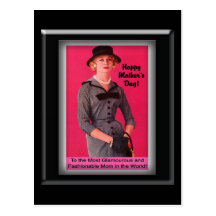 Der Vintage Tag der Fashionista-Mutter Postkarten