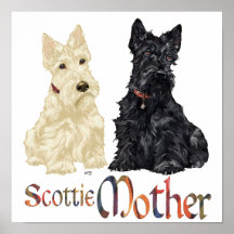 Der Wheaten u. schwarze Tag der Scotties-Mutter Poster