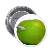 Der Wurm im Apfel Button
