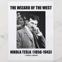 Der Zauberer vom West (Nikola Tesla) Bedruckte Flyer