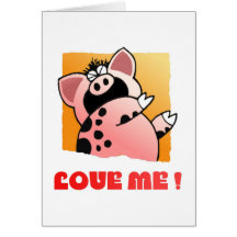 Des Cartoon-Schwein-| Schwein-Bedarfs-Liebe Schwei Karten