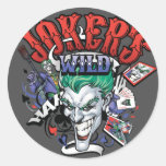 Des Jokers wild Runde Aufkleber