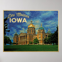 Des Moines Iowa Posterdruck