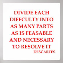 DESCARTES-Zitat Plakate