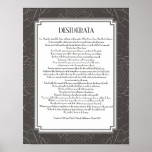 Desiderata-Gedicht Posterdrucke