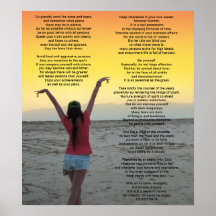 Desiderata Plakatdruck