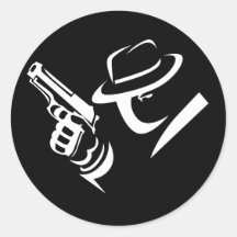 Detektiv-Gangster-Aufkleber 2
