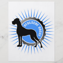 Deutsche Dogge Heck blau Bedruckte Flyer