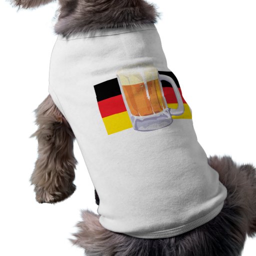 Deutsche Flagge u. Bier Hundbekleidung