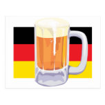 Deutsche Flagge u. Bier Postkarte