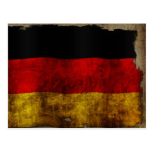 Deutsche Flagge - Weinlese Postkarten