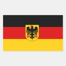 Deutsche Staats-Flagge Rechrteckaufkleber