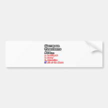 Deutscher Lehrer-Quiz-… Witz Auto Sticker