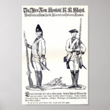Deutscher Soldaten im Jahre 1749 Plakatdrucke
