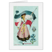 Deutsches Mädchen - frühes 1900's Karte