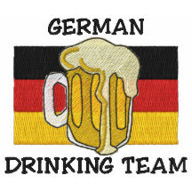 Deutsches trinkendes Team gesticktes Hemd Polohemd