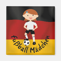 Deutschland Deutschland Fußball Mädchen 3 v2 Magnets