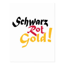 Deutschland schwarz Fäulegold Postkarten