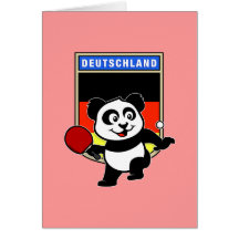 Deutschland-Tischtennis-Panda Grußkarten