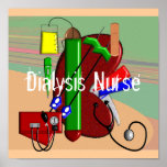 Dialysekrankenschwester-Kunst-Plakat