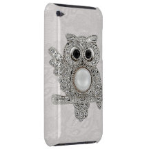 Diamant-Eulen-u. Paisley-Spitzeipod-Touch-Fall Barely There iPod Hülle