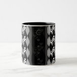 Diamant-wirbelnde Herz-Raute (Schwarzweiss) Teetassen
