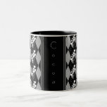 Diamant-wirbelnde Herz-Raute (Schwarzweiss) Teetassen