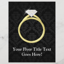 Diamantsolitaire-Ring Bedruckte Flyer