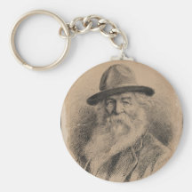 Dichter-Walt Whitman-Porträt durch Baldrian Gribay Schlüsselanhänger