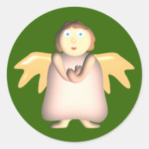 dicker Engel rotund angel Aufkleber
