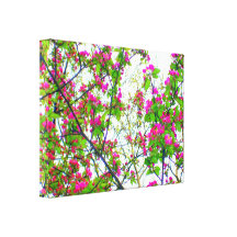 "Die abstrakte Kirschblüte" wickelte Leinwand-Druc Leinwanddruck