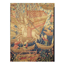 Die Ankunft von Vasco de Gama in Calicut Postkarte
