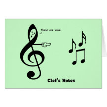 Die Anmerkungen des Clefs Grußkarten