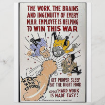 Die Arbeit, die Gehirne und Scharfsinn jedes M.H.R Vollfarbige Flyer
