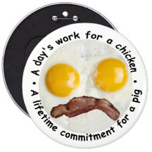 Die Arbeit eines Tages für ein Huhn… Button